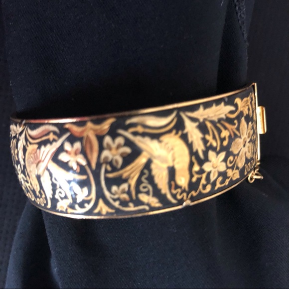Vintage Damascene Cuff Bracelet - Picture 4 of 16